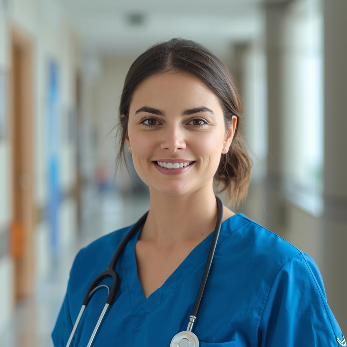 Medical professional smiling