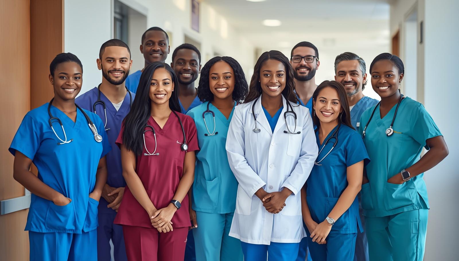 Providers consulting with patient